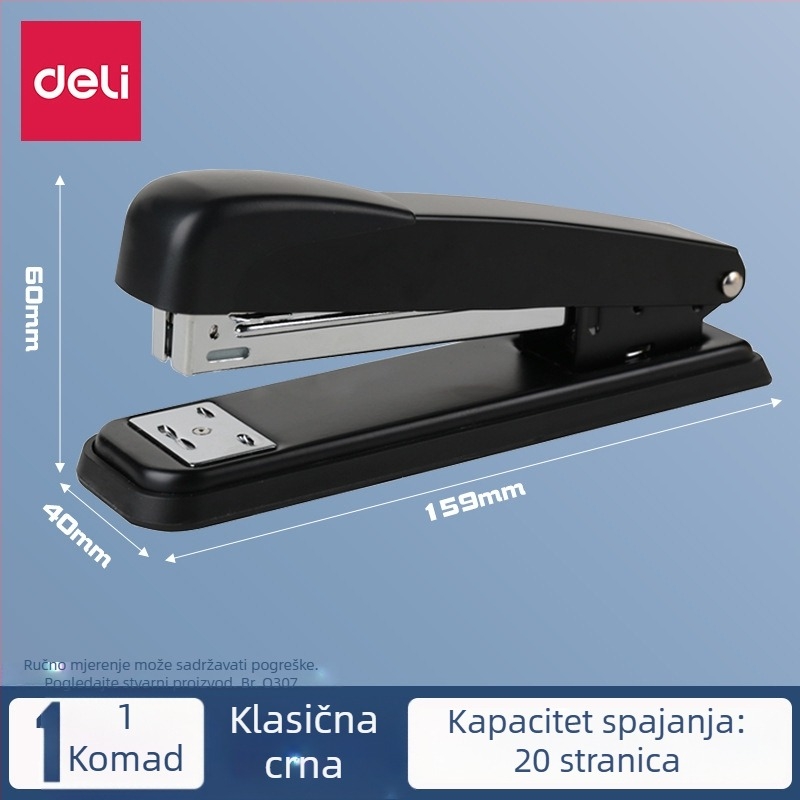 Deli 0307 Velika spajalica za spajanje debelih knjiga, uredska i školska upotreba