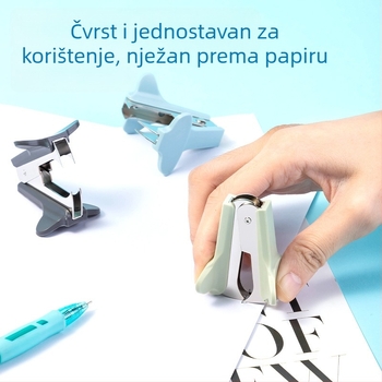 Deli TA780 Ručni Uklanjanje Spajalica, Štedi Papir, Uredški Alat, Zelena/Siva