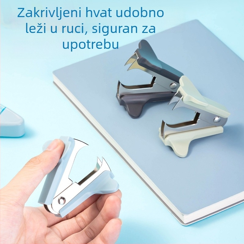 Deli TA780 Ručni Uklanjanje Spajalica, Štedi Papir, Uredški Alat, Zelena/Siva