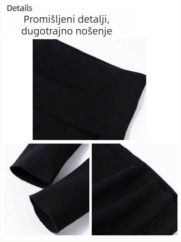 Ženski zimski dvodijelni kostim u korejskom stilu sa kaputom, elegantan izgled