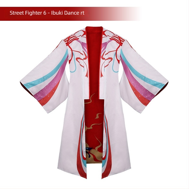 Street Fighter 6 cosplay kostim za Mai Shiranui s plaštem za gaming i anime konvencije