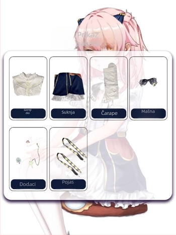 Yongchu Taffy 1883 školska uniforme cosplay set za VTuber – potpuni anime kostim sa suknjom za žene