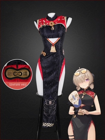 Jue Zuo Zero cosplay odjeća - Ženski Cheongsam kostim za NPC lik iz igre, Tea Fairy Red Bean