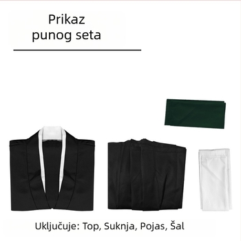 Anime cosplay kostim: kapetan Hitsugaya Toshiro Shinigami odijelo, kimono stil iz Thousand-Year Blood War