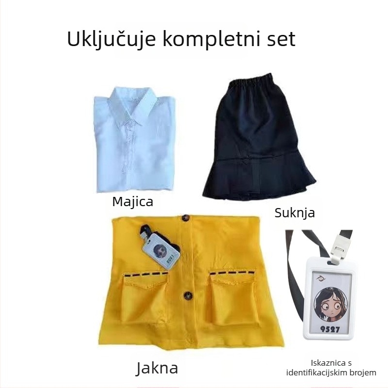 Cosplay kostim Nadprirodne Akcijske Grupe – kompletan set žute boje, za videoigre i anime