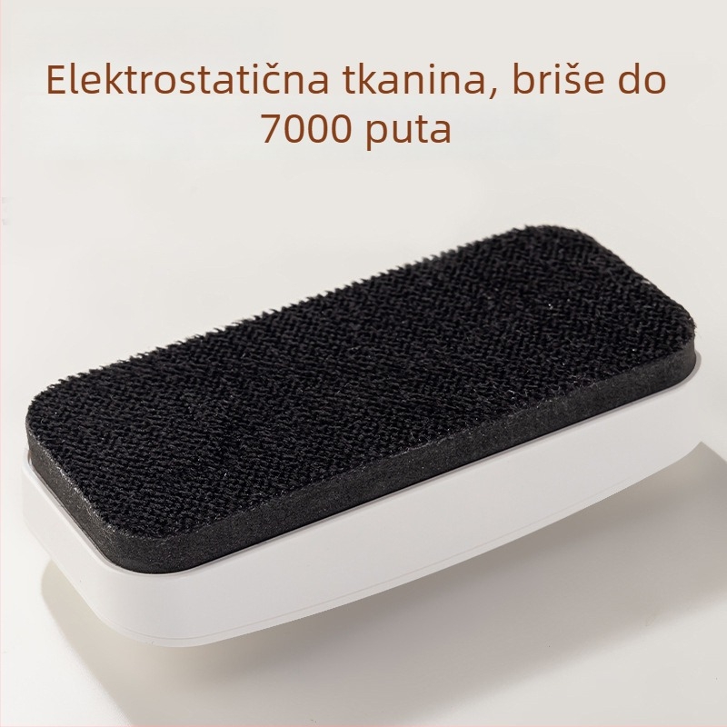 Deli 50167 brisač ploče za bijelu ploču i staklenu ploču, s elektrostatnom krpom za čišćenje i ugrađenim magnetom za pričvršćivanje na obojene ploče