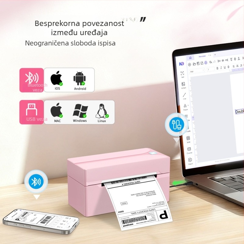 Nada brzi termalni pisač etiketa bez tinte za otpremne etikete