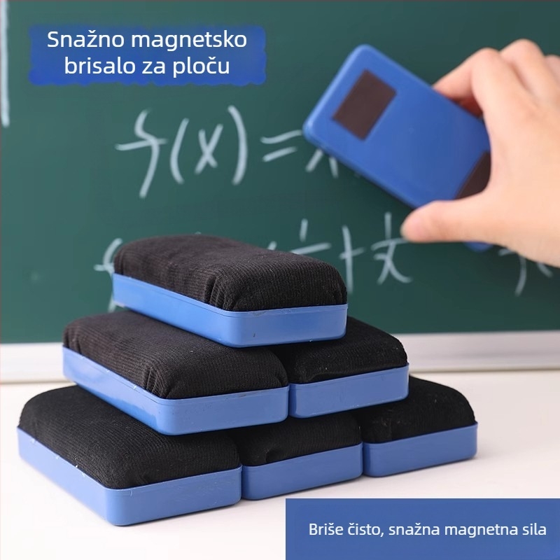 Set od 4 magnetskih gumica za ploču sa spužvom, dvostruka namjena čišćenja bijele ploče