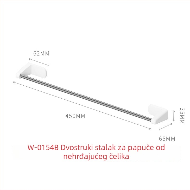 Zidni stalak za kupaonicu za ručnike i papuče