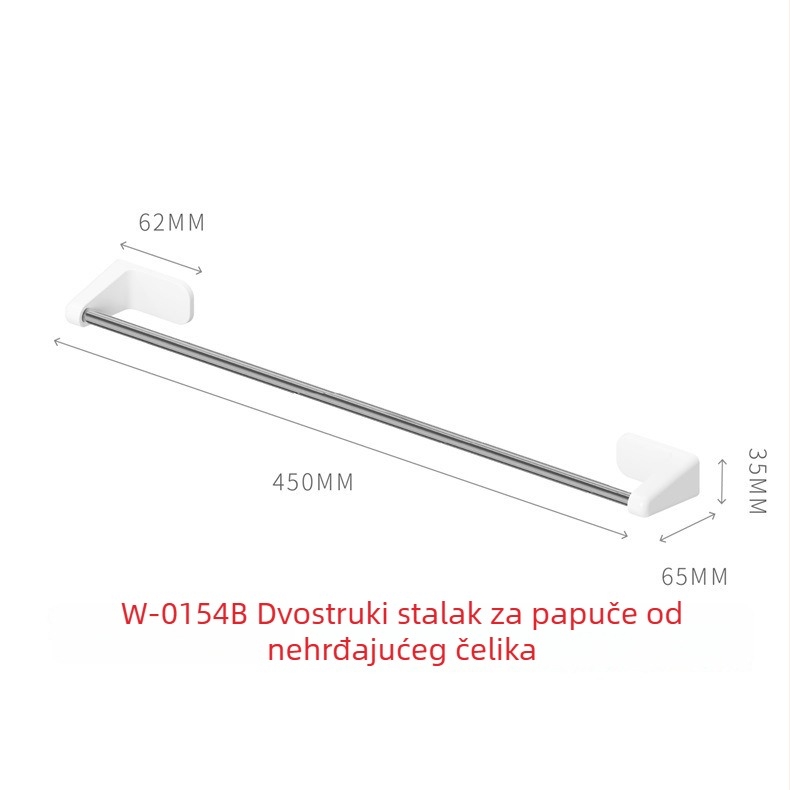 Zidni stalak za kupaonicu za ručnike i papuče