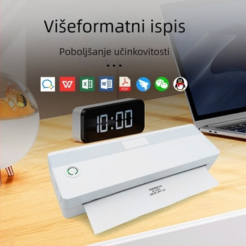A4 termalni pisač s papirima za tetovaže bez tinte, prenosni Bluetooth pisač za etikete za ured i dom