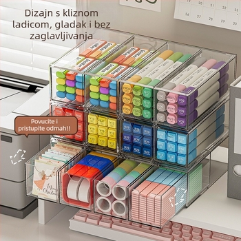 Prozirni stalak za izlaganje, složiva kutija za značke, velik kapacitet