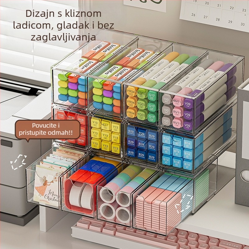Prozirni stalak za izlaganje, složiva kutija za značke, velik kapacitet