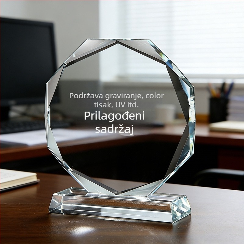 Prilagođeni kristalni trofej s graviranjem – za izvrsne dobavljače i zaposlenike, vrhunska nagrada za godišnje okupljanje Godine Konja