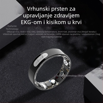 Inteligentni zdravstveni prsten s mjerenjem srčanog ritma, zasićenost kisikom, ECG, analizom sna i aktivnosti, krvni tlak, praćenje glukoze
