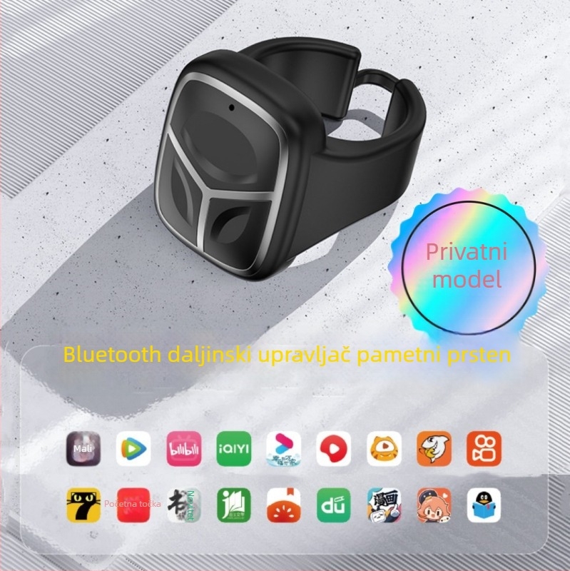 Bluetooth prsten s daljinskim upravljanjem – Bežični pametni prsten za selfie i prebacivanje stranica
