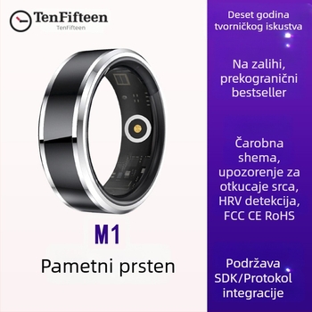 M1 zdravstveni prsten: pametni prsten za mjerenje otkucaja srca, zasićenost kisikom u krvi i praćenje sna; vodootporan do 5 ATM; višenamjenski