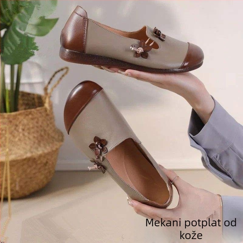 Ženske ravne cipele s mekom podlogom, slip-on loafers, udobne za posao, pogodne za proljeće i jesen, moderne