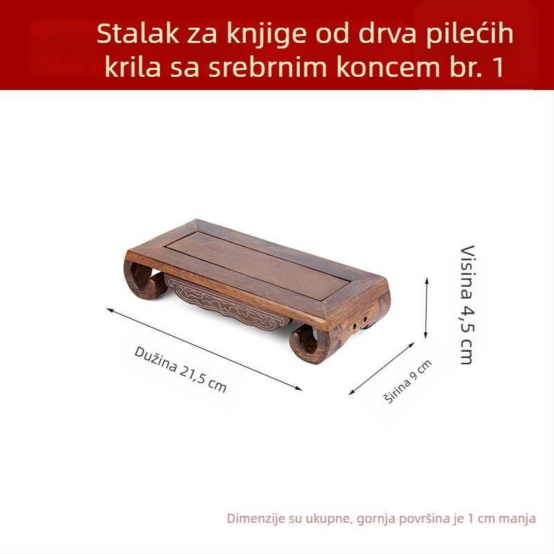 Buddha statua na rezbarenoj podlozi od crvenog drveta, pravokutni čvrsti drveni stalak i dekorativni kamen
