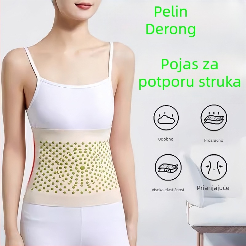 Ženski grijaći pojas, elastična potpora struka, zagrijavanje trbuha, baršunasti termalni pojas, topli kompres za jesen i zimu