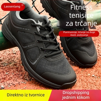 Prozračne lagane tenisice za trening za sve sezone, crne, unisex, outdoor obuća