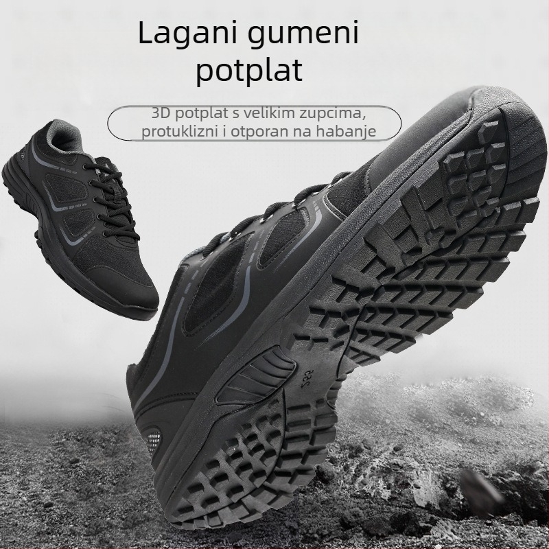 Prozračne lagane tenisice za trening za sve sezone, crne, unisex, outdoor obuća