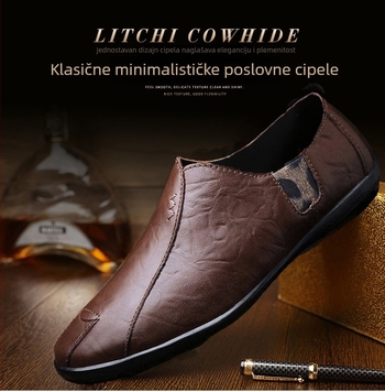 Muške slip-on loaferice od kože, proljeće 2023, casual, četiri sezone, korejski stil, britski stil