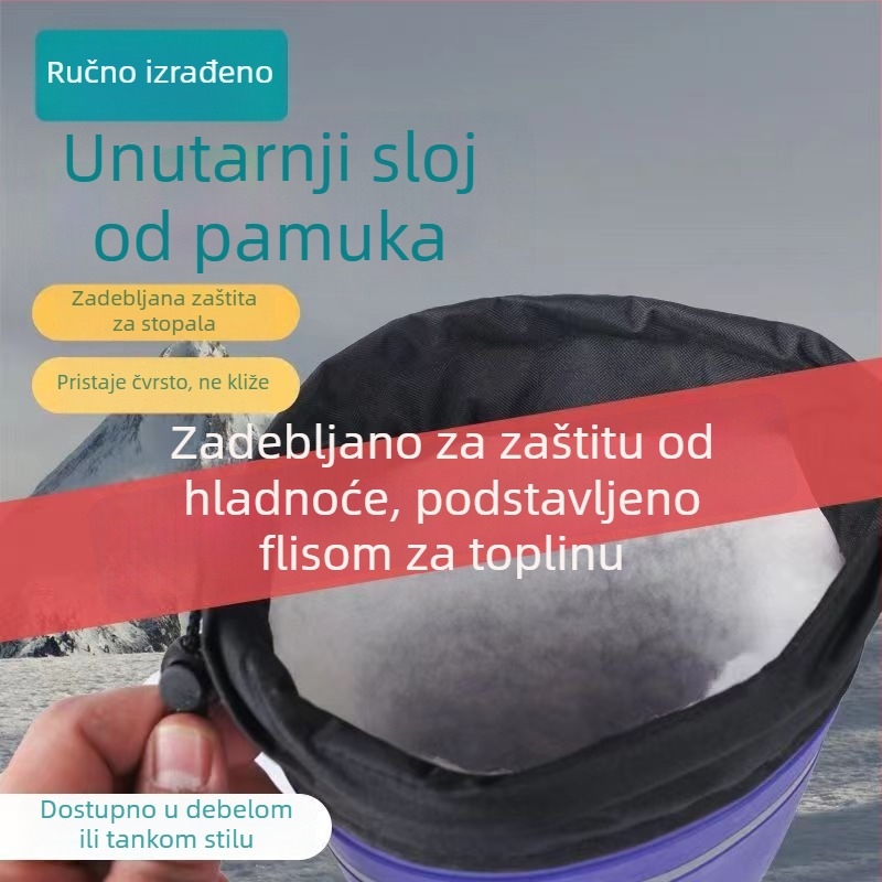 Muške PVC čizme za kišu s toplom podstavom i ovčjom kožom, vodootporne, protuklizne, tople