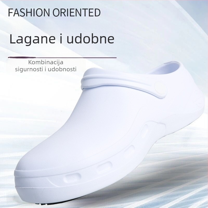 Unisex cipele za kuhare s protukliznom, čelična zaštita prstiju, vodootporne, lagane EVA radne cipele