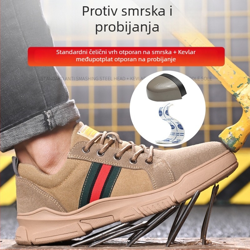 Muške cipele za sigurnost s čeličnim vrhom, lagane, protuklizne, protiv mirisa, otporne na probijanje i udarce, za zavarivače
