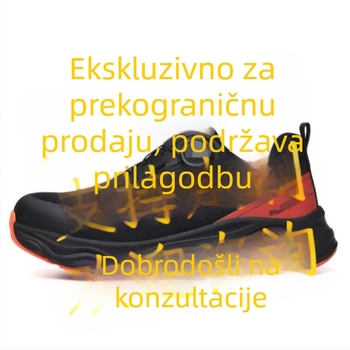 Obuća za zaštitu s fly-knit gornjim dijelom i okretljivom kopčom, otporna na probijanje i udar, lagana, prozračna, protivklizna i otporna na habanje za rad