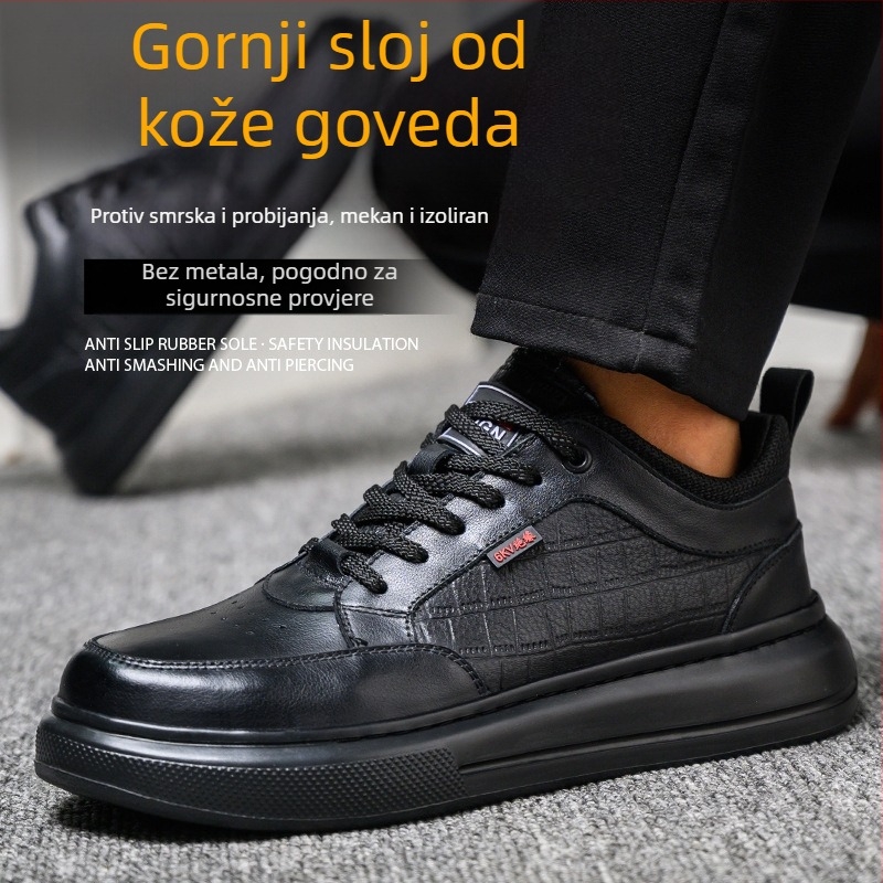 Nove izolirane cipele za zaštitu bez metala, s plastičnim nosom, otporne na udarce i proboje, lagane i prozračne, crne, za gradilište