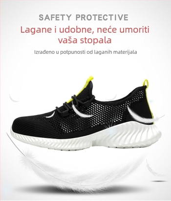 Lagana muška zaštitna obuća s Flyknit gornjim dijelom, otporna na probijanje, protuklizna, izdržljiva za gradilište