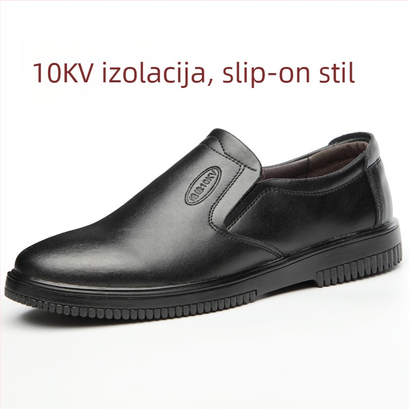 Kožne izolirane cipele za elektrikare, 10 kV izolacija, lagana, protuklizna, izdržljiva, poslovni casual stil