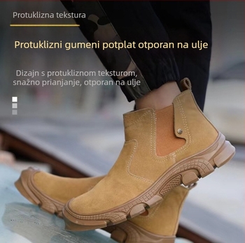 Muške cipele za zavarivanje sa zaštitom: otporne na udarce i probijanje, otporne na klizanje, mekane i udobne.