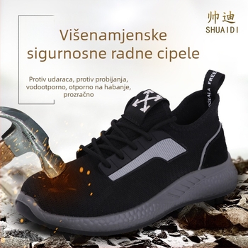 Ljetne prozračne mrežaste zaštitne cipele s čeličnim vrhom, zaštita od udara i probijanja, unisex