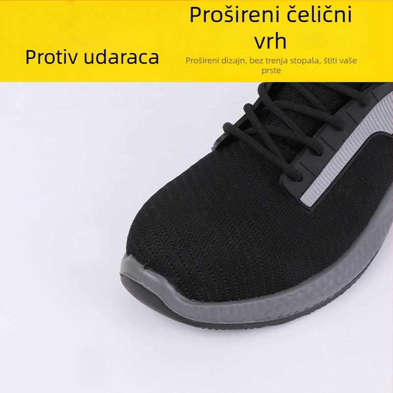 Ljetne prozračne mrežaste zaštitne cipele s čeličnim vrhom, zaštita od udara i probijanja, unisex