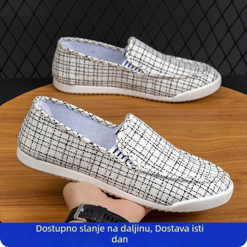 Muške platnene loaferice velikog broja, Pekin stil, prozračne i udobne za proljeće i jesen