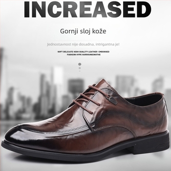 Muške cipele od prave kože, britanski stil, poslovno i casual obuća, prozračna mekana potplata, svestrane za vjenčanje