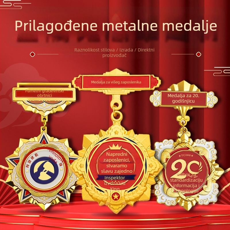 Prilagođene metalne spomen-medalje za korporativno priznanje, značke i rever-pinove