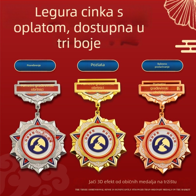 Prilagođene metalne spomen-medalje za korporativno priznanje, značke i rever-pinove