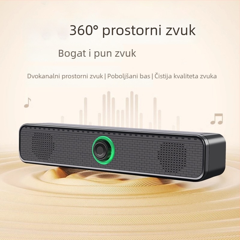K2065 Dvostruki zvučni sustav za računalo, stereo za desktop i laptop, žični zvučni bar