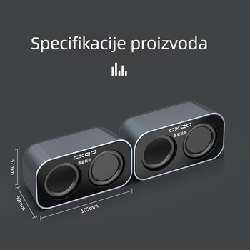 USB stolni računarski zvučnici, par mini stereo zvučnika za prijenosno računalo