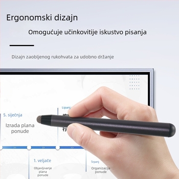 Univerzalni kapacitivni stilus za dodirne zaslone s magnetskim pričvršćivanjem, ugrađenim vrhom olovke i pokazivačem za nastavu na zaslonu