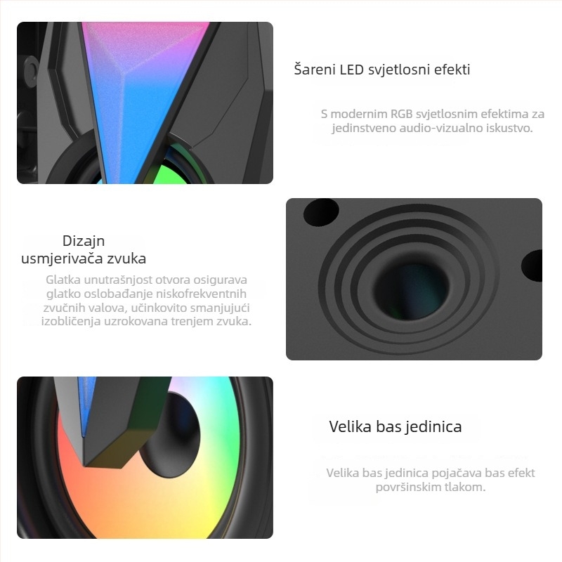 Drveni 2.1-kanalni multimedijski subwoofer Bluetooth USB aktivni zvučnik za laptop/računalo sa slotom za karticu