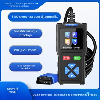 T100 automobilni dijagnostički instrument OBD2 s ELM327 skenerom