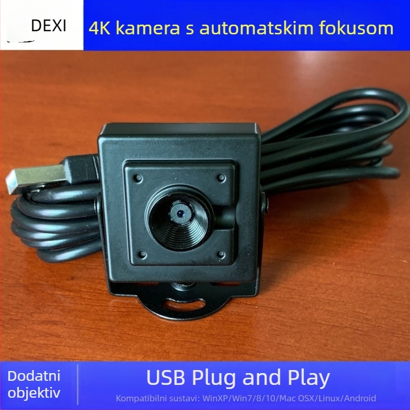 4K USB kamera s automatskim fokusom za snimanje osobne iskaznice i skeniranje dokumenata, bez upravljačkog programa, web kamera visoke razlučivosti