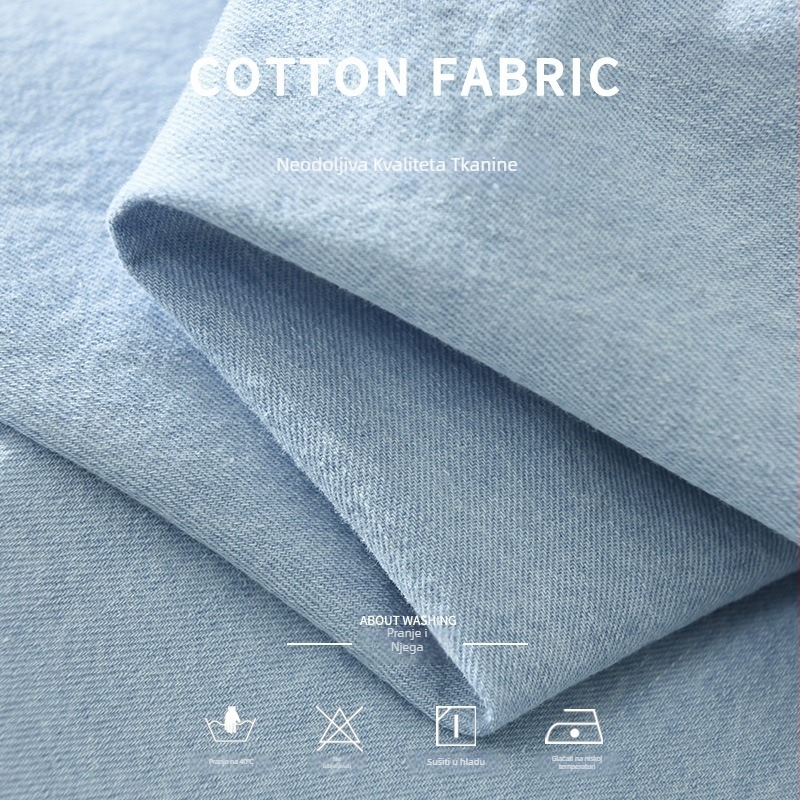 6691 Denim košulja s dugim rukavima s vezom, japanski casual stil, minimalistički umjetnički top