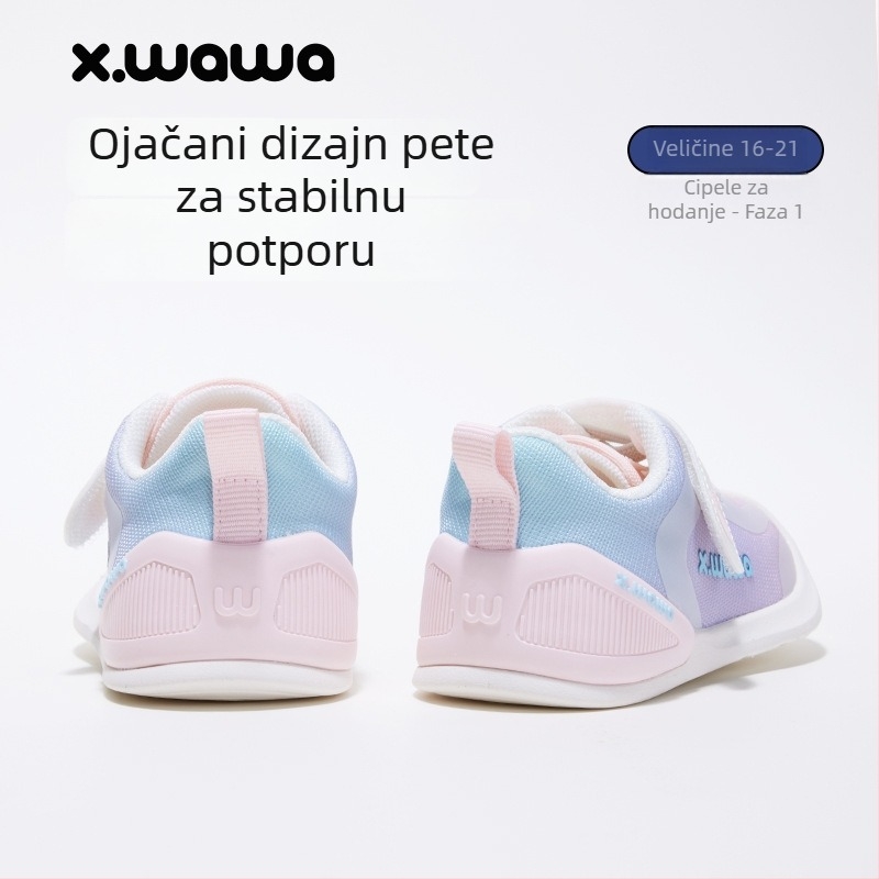 Snow Doll jesenske dječje tenisice s Velcro trakom, prozračne svakodnevne tenisice za hodanje za dječake i djevojčice, protuklizna potplata