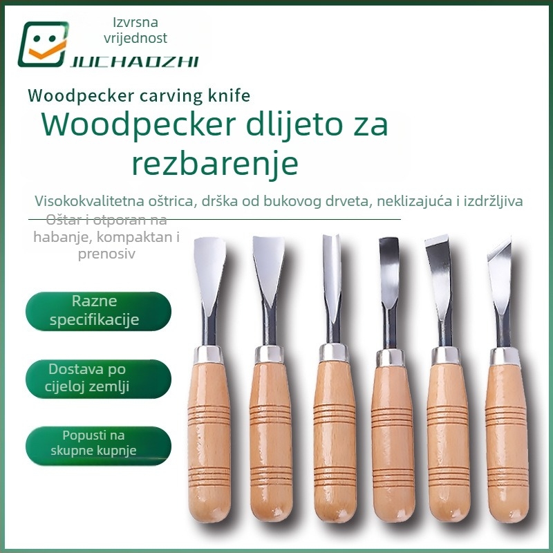 Woodpecker A306/A308 alat za rezanje drveta – nož za rezbarenje drveta, za gips karton i korijenje, masivno drvo